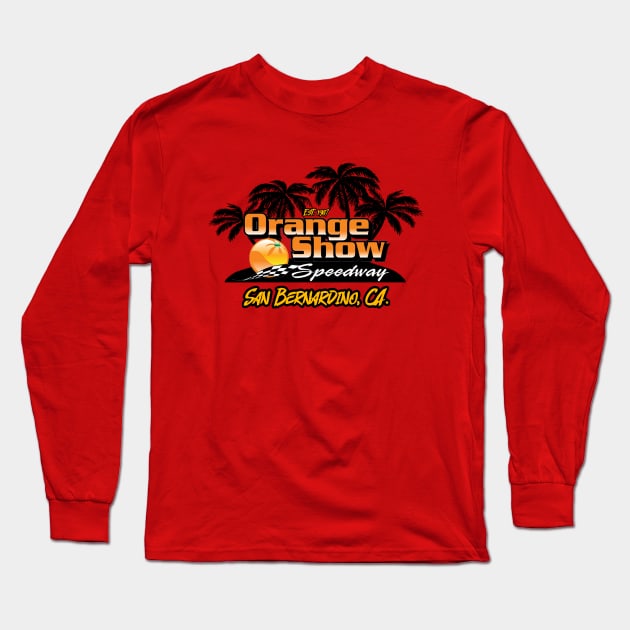 Orange Show Speedway - Palm Tree Long Sleeve T-Shirt by Orange Show Speedway